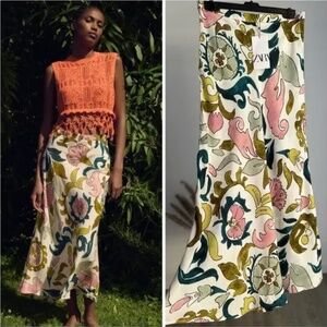 Zara Printed Midi Skirt